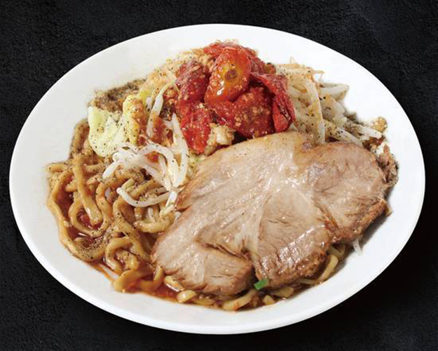 俺の生きる道 トマトまぜそば 俺の生きる道 トマトまぜそば|品川でラーメンのデリバリならつきじRAMEN TO THE WORLD